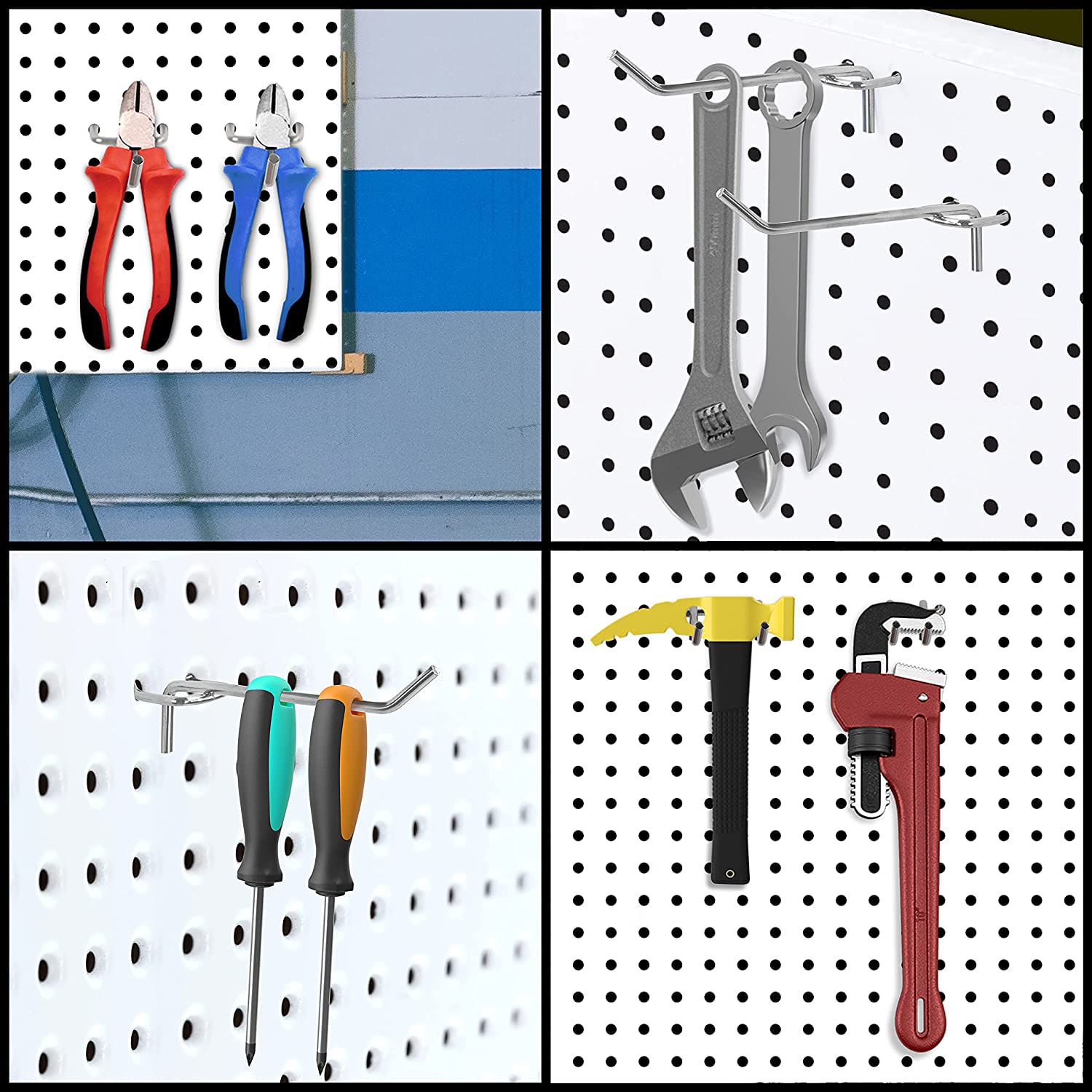 50 Pcs Tablero Perforado Accesorios, Ganchos Para Tablero Perforado, Accesorios Para Tablero Perforado, Para Exposición En Comercios, Colgar Mercancías, Clasificar Herramientas (5cm+10cm)