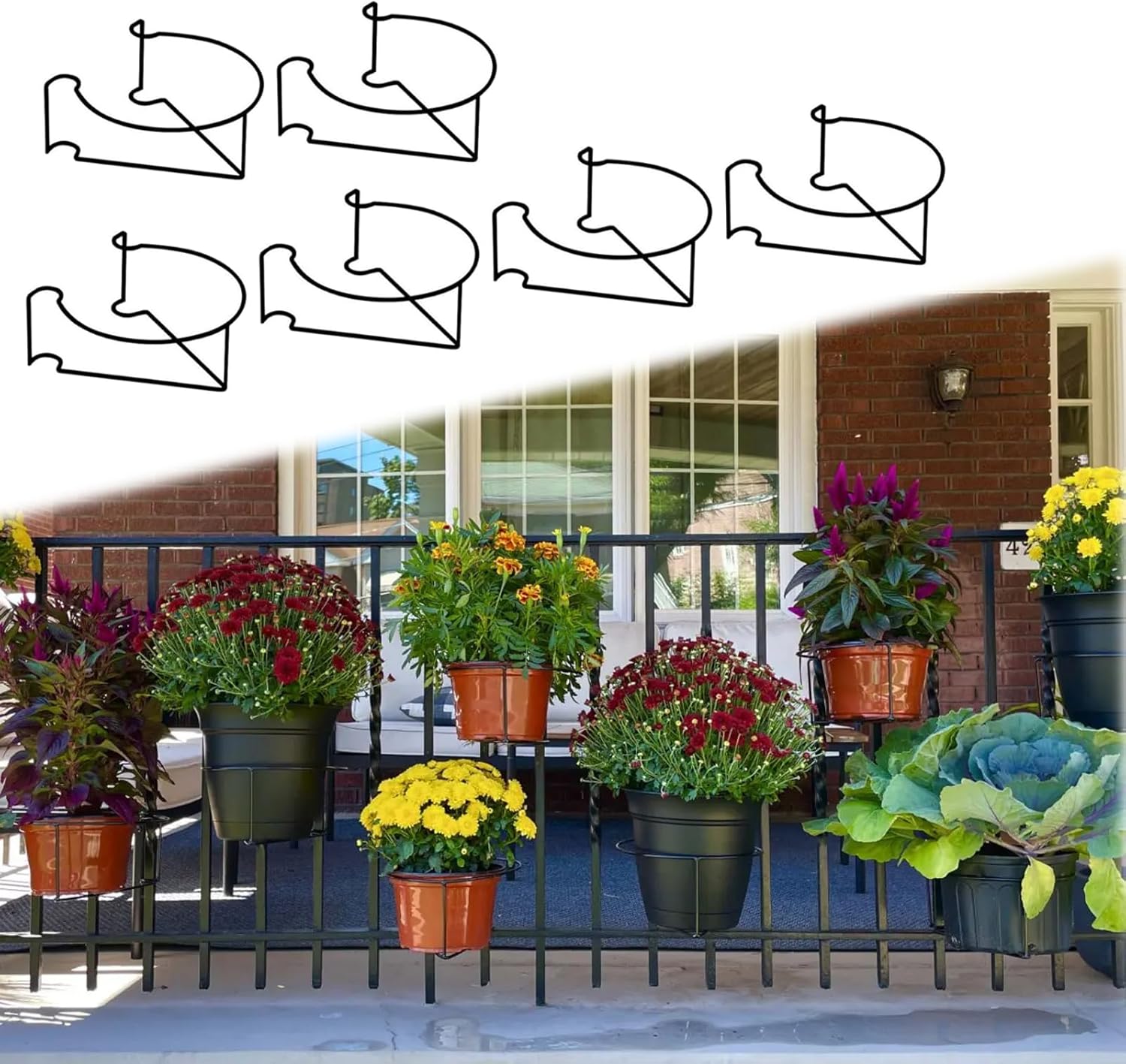 Floating Garden Railing Planter Shelf, Railing Planter