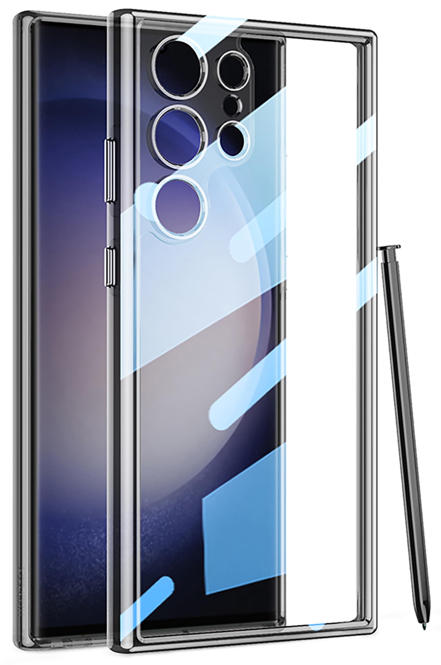 Kapa Clear Airbag Back Case for Samsung Galaxy S24 Ultra | Transparent Shockproof Slim Hard PC Shell Protective Cover (Black) (B0CSF9SS9G) Amazon Price History, Amazon Price Tracker