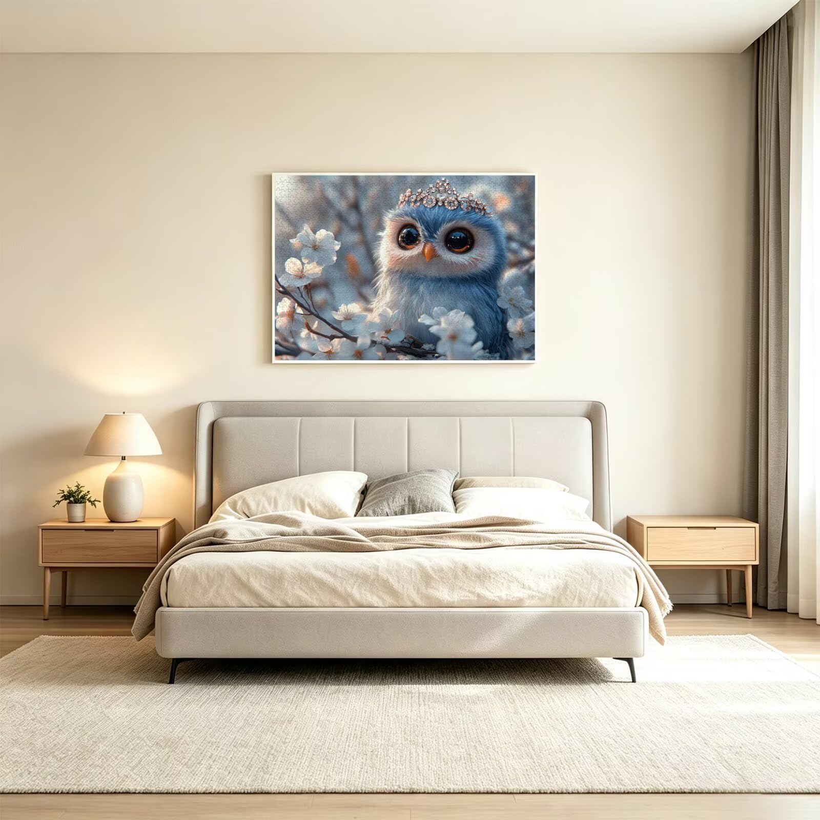 Puzzle dla dorosłych 4000, sowa z kreskówki, 141 x 87 cm, n-345
