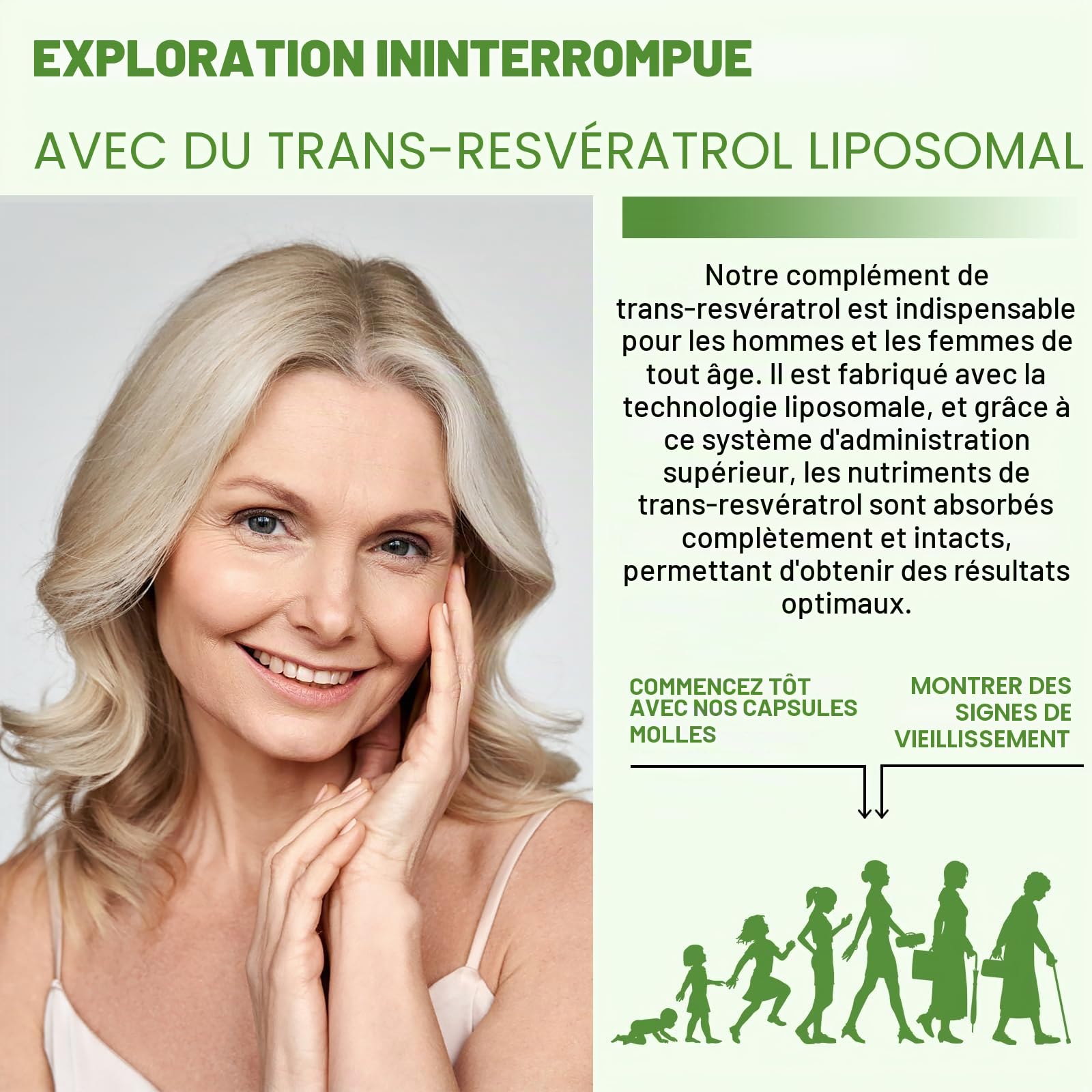 Resvératrol Liposomal 1200 mg, Trans-Resvératrol 98% Pur, Extrait de Renouée du Japon, 120 Gélules