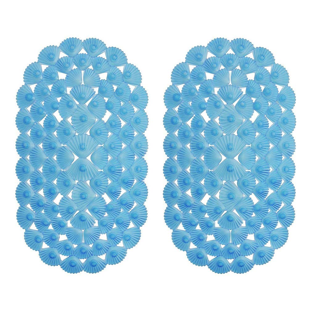 Waroom Home Non-Slip Bath Mat Machine Washable Shower Mat with Suction Cups, PVC Bathtub Mat with Drain Holes