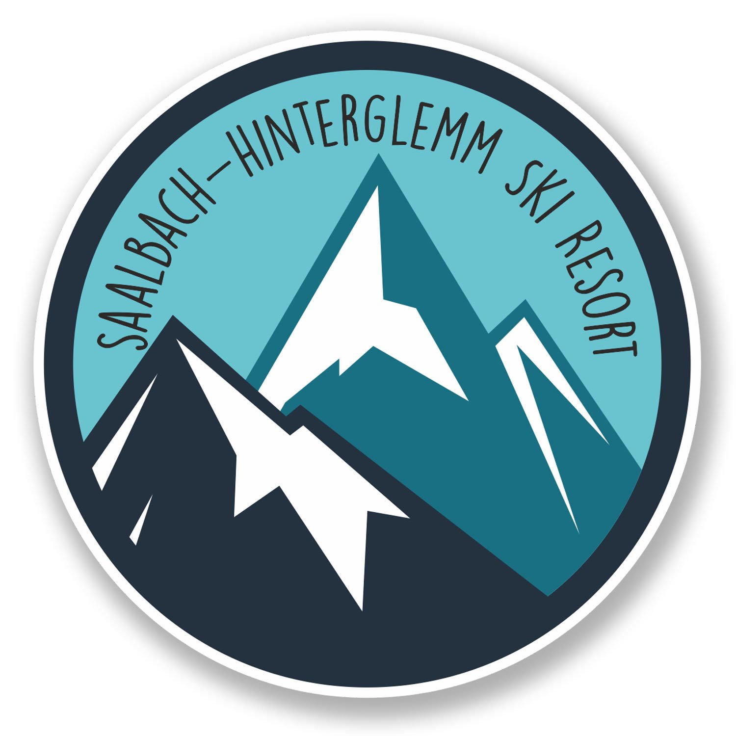 Destinationvinyl Multi 2 X 10Cm Saalbach-Hinterglemm Austria Ski Snowboard Resort Vinyl Sticker #6437 (10Cm X 10Cm)