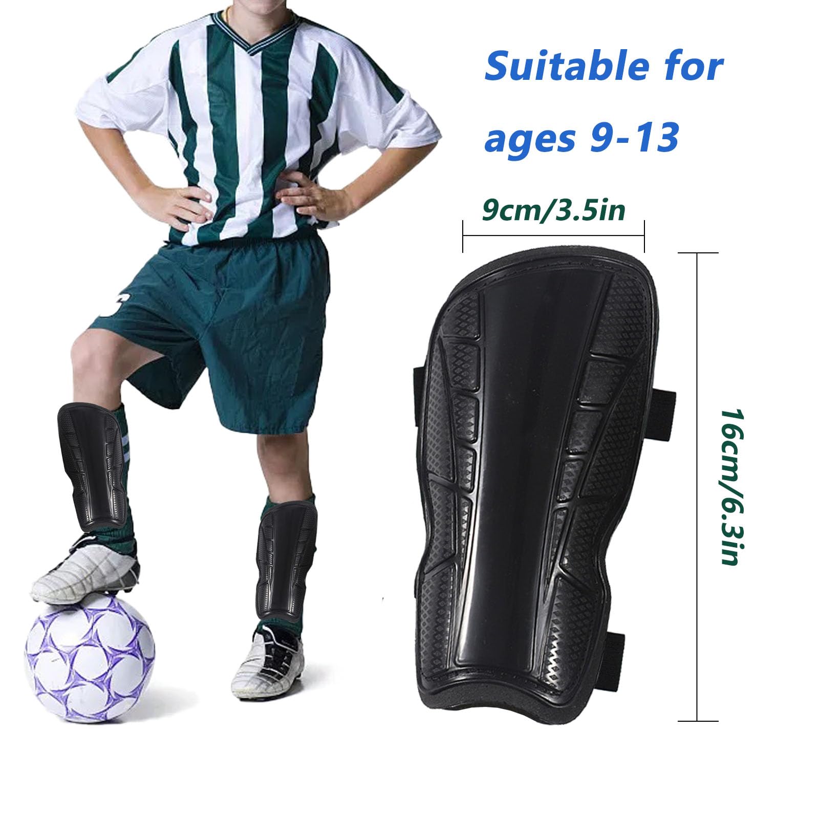 Quixotical Pair of Shin Pads for Kids Junior Youth Sports Shin Pads, Football Shin Guards - Image 2