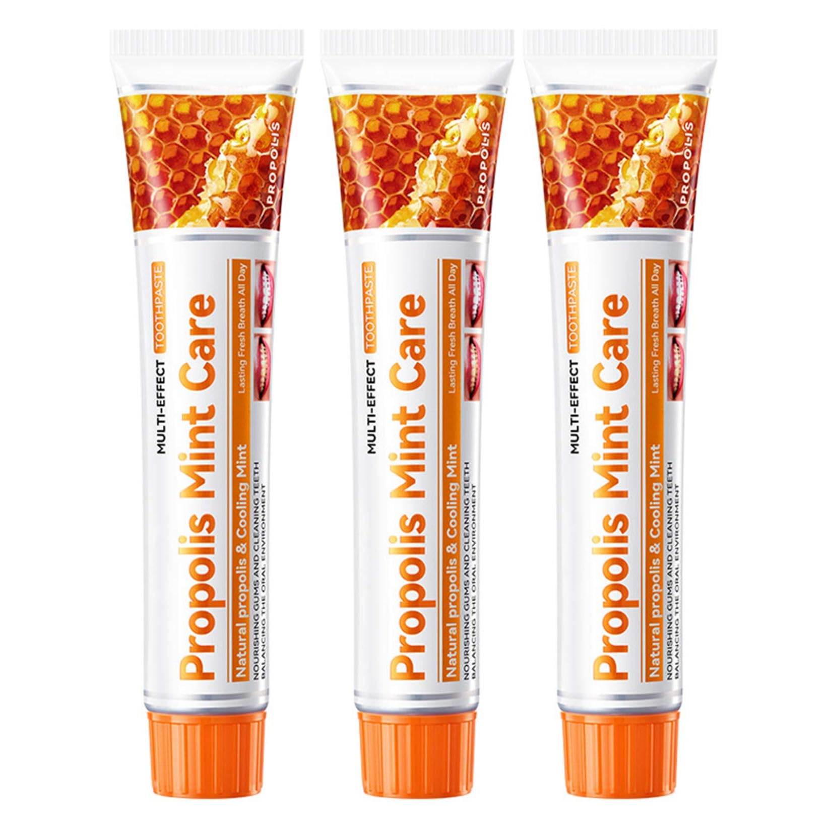 Jan Jean Deep Cleaning Toothpaste 3-Pack Refreshing Mint for Fresh Breath Stain Removal Oral Care Kit Propolis One