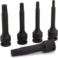 Vista 5 de Genius Tools Juego de llaves de vaso de impacto cuadrado triple Dr. de 5 piezas 3/8" TM-305