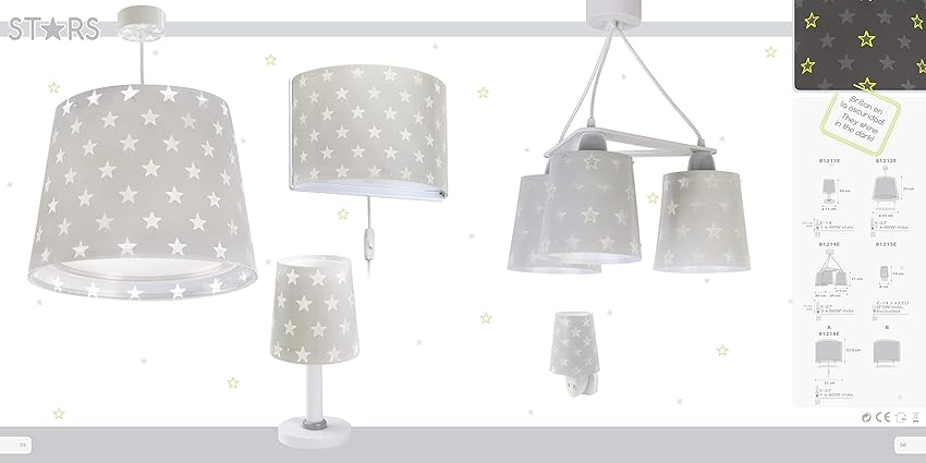 Thumbnail 4 de Dalber Stars Colgante iluminación E27 gris