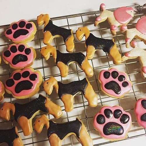 Miniatura 3 de EORTA - Cortador de galletas con forma de pata y hueso de perro cachorro, moldes de acero inoxidable para galletasfondant, herramientas para hornear