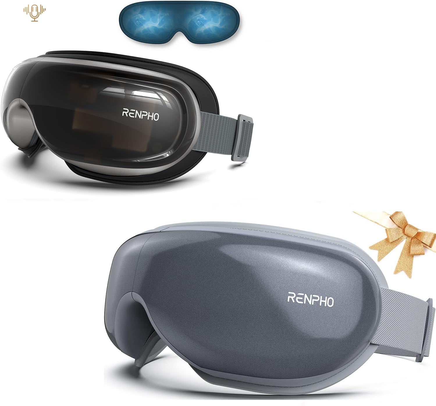 RENPHO Eyeris 3 - Voice Controlled & Eyeris 1 - Soothing Eye Massager with Heat