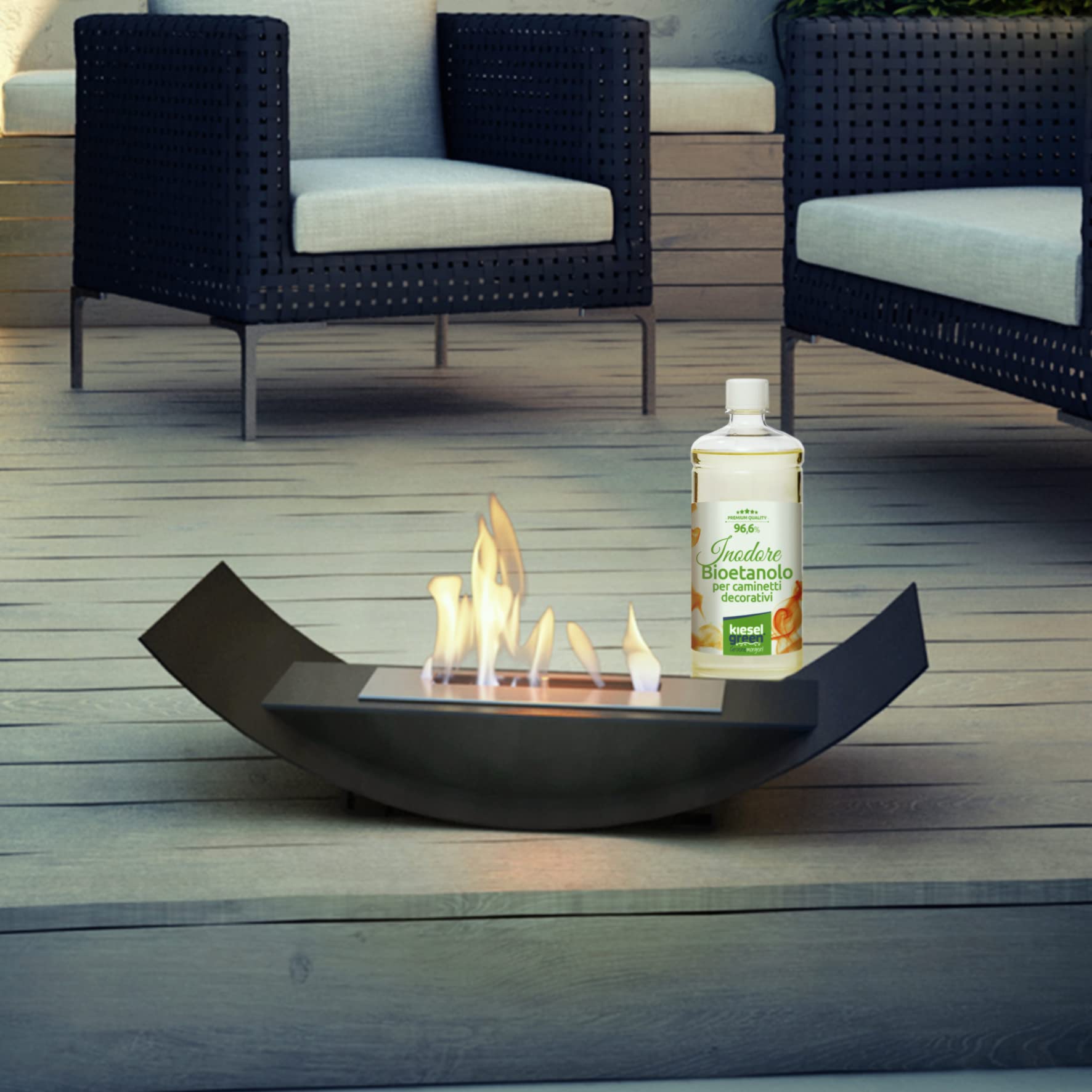 Bioethanol 12 x 1 litro Set (6 x Inodoro + 6 x con fragancia) para chimenea de etanol – Bio-etanol perfumado para ambientes – Perfume para chimenea de bioetanol de interior o de mesa R