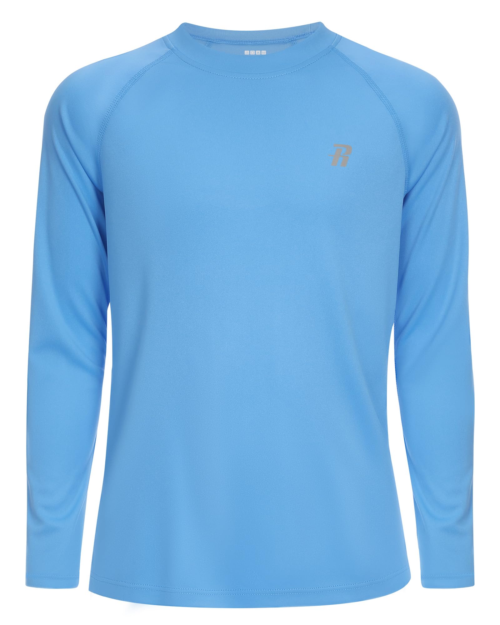 Runhit UPF 50+ UV Shirt Kinder Langarm, Atmungsaktives Badeshirt Schwimmshirt mit Rundhals, Schnelltrocknendes Rashguard Top für Strand Wassersport Outdoor