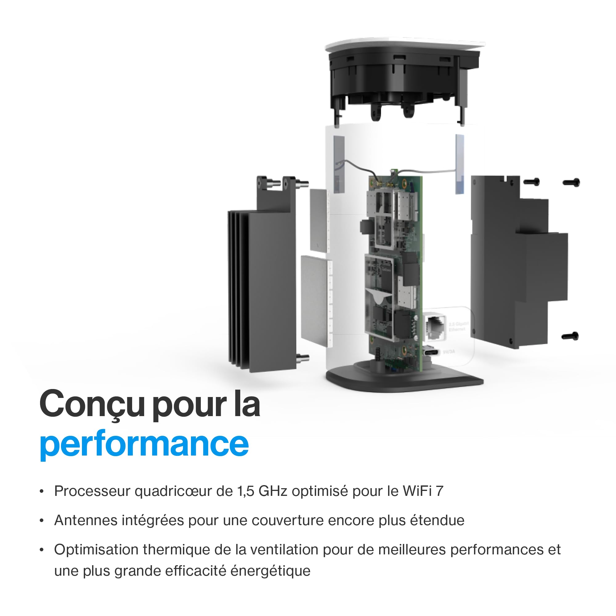 Système Mesh Velop Micro 7 de Linksys | WiFi BE5000 Double Bande | Couverture Multiroom : Jusqu’à 200 m² par borne | Ethernet 2,5 Gbit/s | 1,8 Fois Plus Rapide Que Le WiFi 6 | Lot de 3