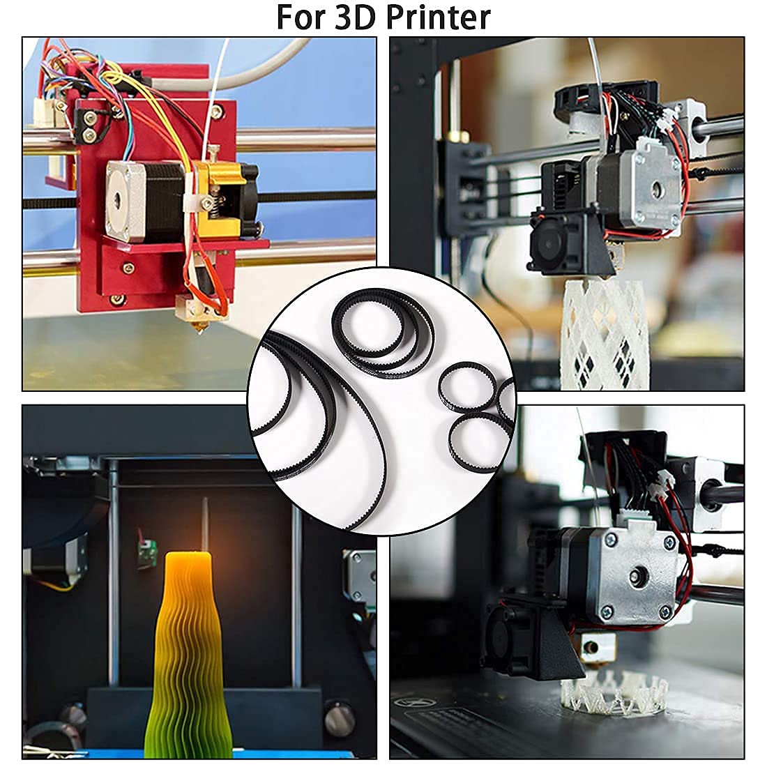 Fielect Cinghia Dentata 50MXL 63 Denti Gomma 6mm – Ideale Per Stampanti 3D E CNC