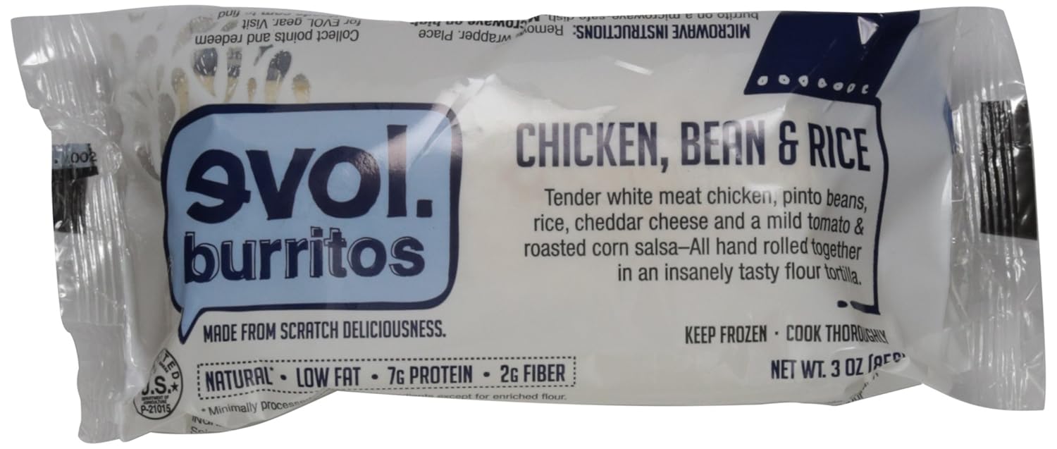 Evol Burritos, Mini Chicken, Bean & Rice, 3 oz (frozen) Grocery & Gourmet Food
