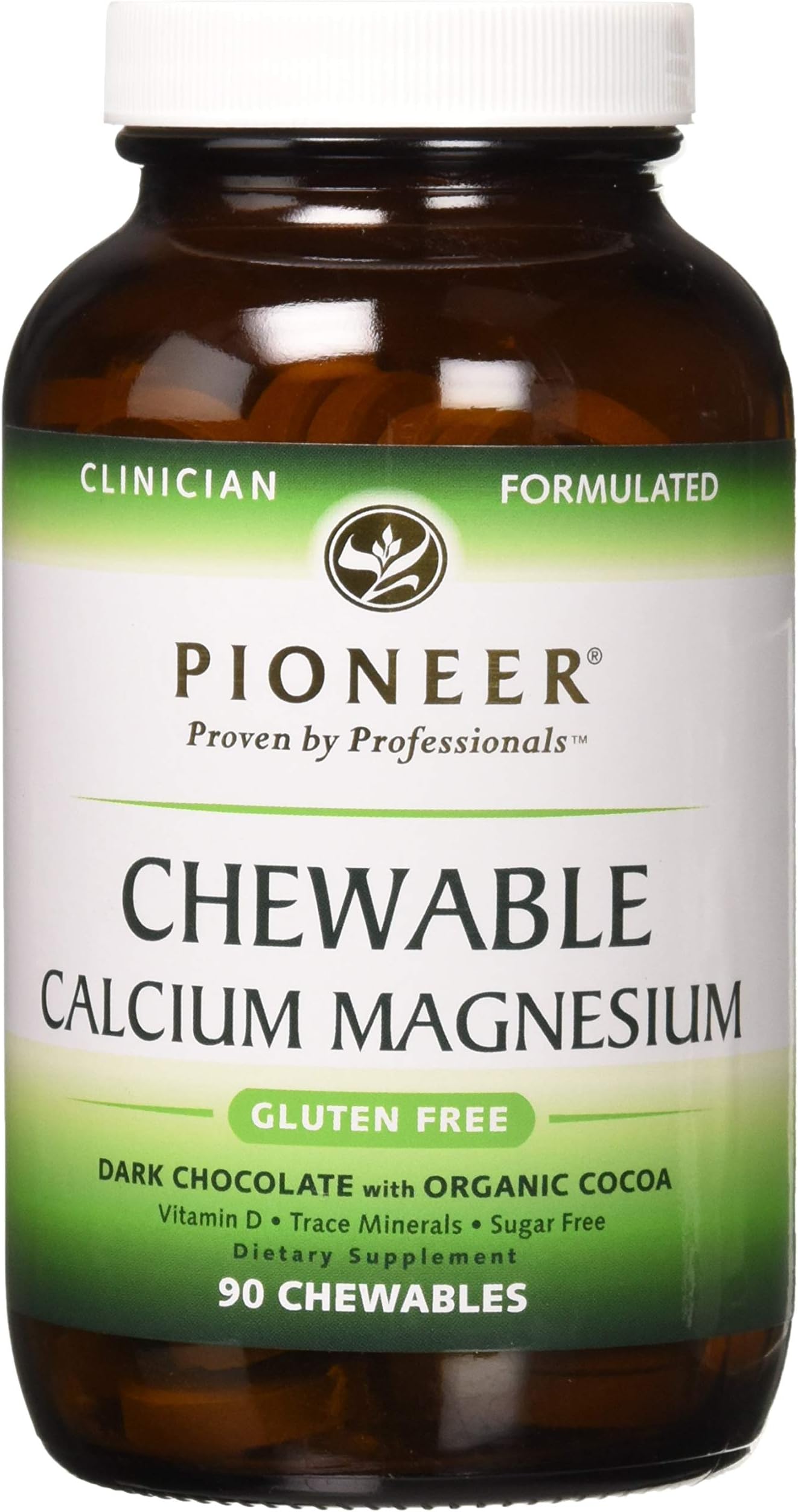 Pioneer Nutrition Calcium Magnesium Supplements, Chocolate, 90 Count