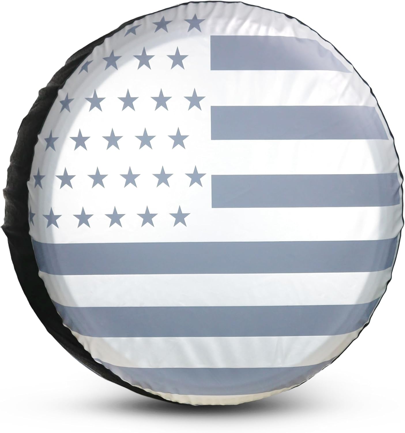 Spare Tire Cover for RV Trailer,Silver Waterproof PU Leather American Flag Spare Tire Cover Protectors,Fit for Jeep Wrangler RV,SUV (15" fits for tire Diameter 70-74cm/27.5-29.13in)