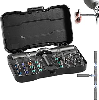 24 in 1 Magnetic Screwdriver Set, Ratchet Screwdriver Set Magnetic, DIY Ratchet Handle Detachable Versatile Toolkit for PC, Furniture, Bicycle