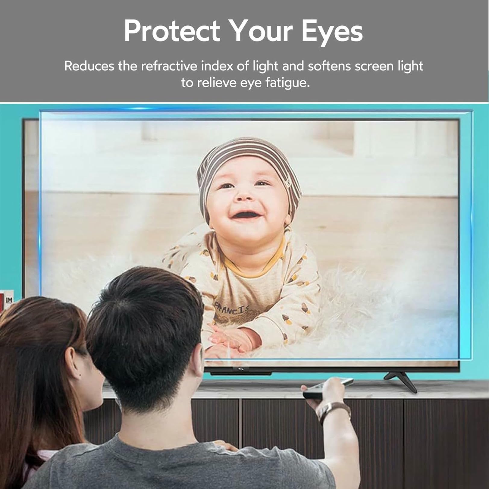 Pellicola antiriflesso Opaca per TV da 48 Pollici, Protezione AntiGraffio - Pellicola Protettiva Trasparente HD per TV LCD, LED, OLED e QLED 4K HDTV-