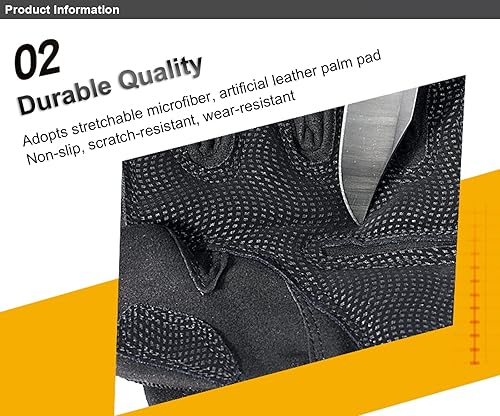 Miniatura 4 de Guantes sin dedos para entrenamiento de entrenamiento de protección de nudillos para hombre al aire libre