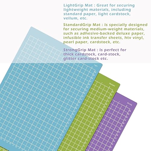 Miniatura 2 de ReArt Alfombrillas de corte para Cricut Joy Xtra - Variedad de alfombrillas 1 paquete de alfombrillas de agarre estándar, 1 paquete de alfombrilla
