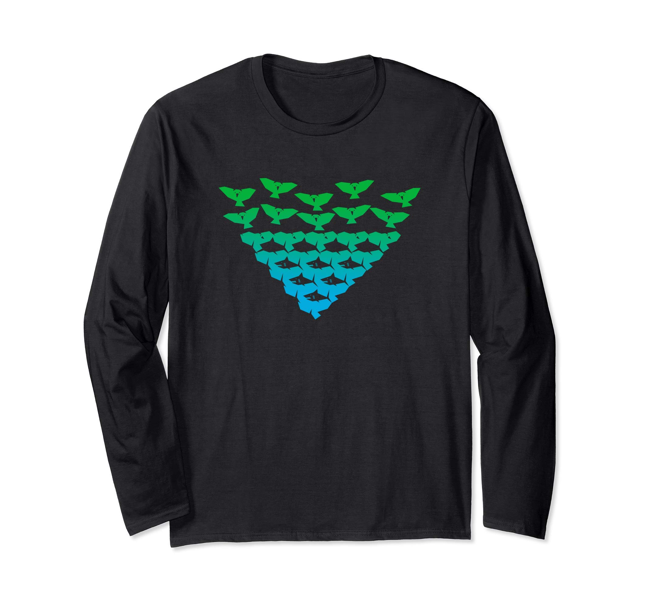 Hec-Ts Metamorphosis - Shark to bird Long Sleeve T-Shirt