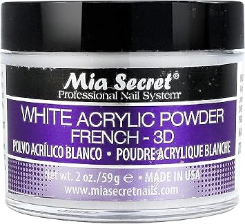 Mia Secret French - 3D Acrylic Powder, White, 2 Ounce