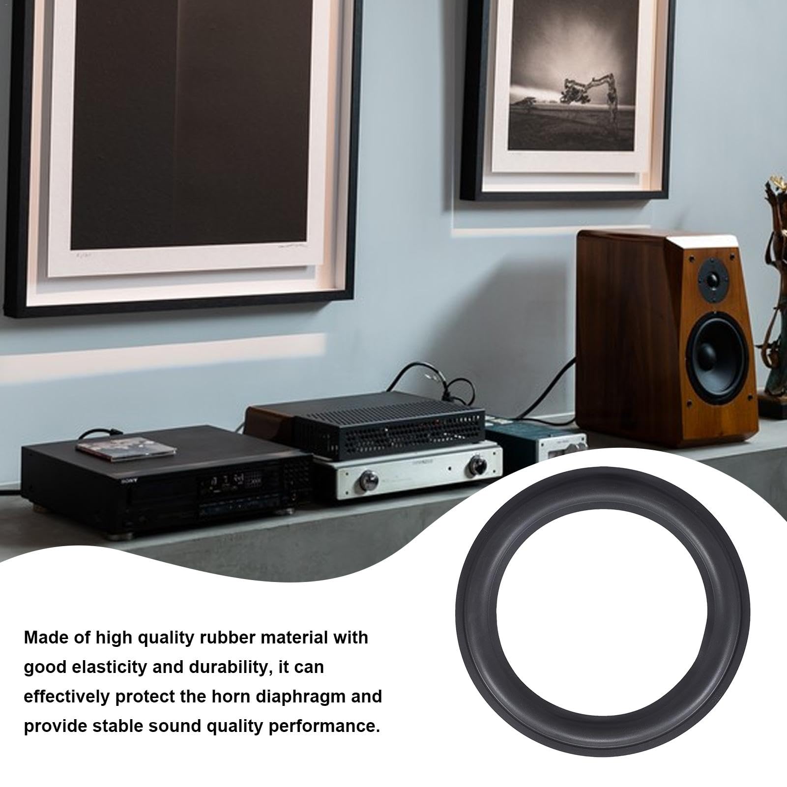 Kit De Réparation De Haut-parleur En Mousse De 25,4 Cm - Pièces De Réparation De Bord De Haut-parleur En Caoutchouc Pour Réparation De Haut- Parleur/bricolage (2 Pièces