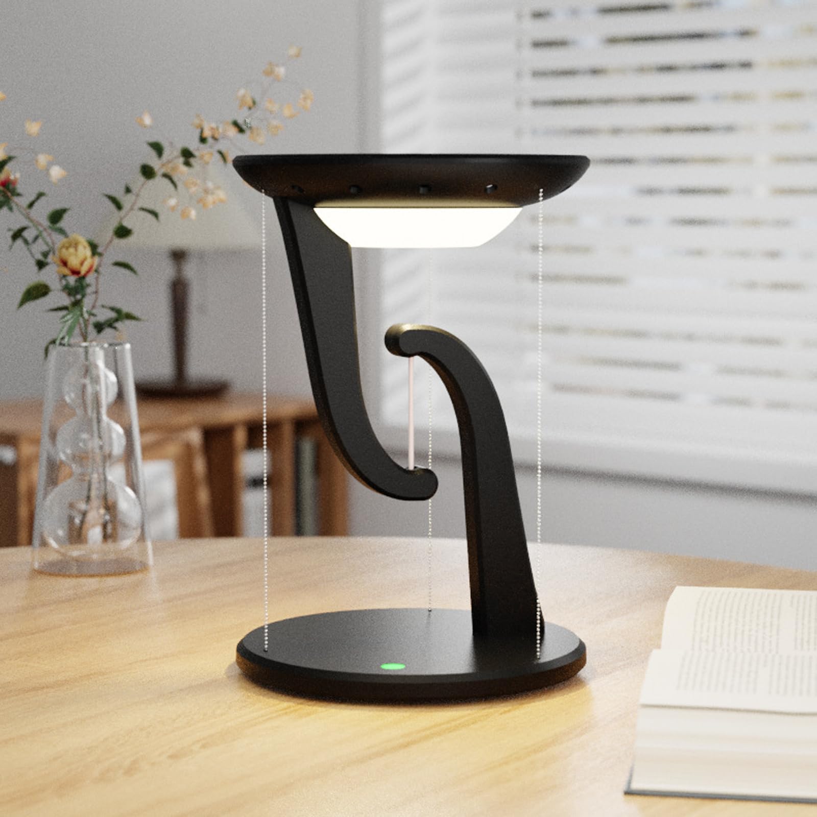 Anti-Gravity LED Desk Lamp with 15W Wireless Charger, Touch 