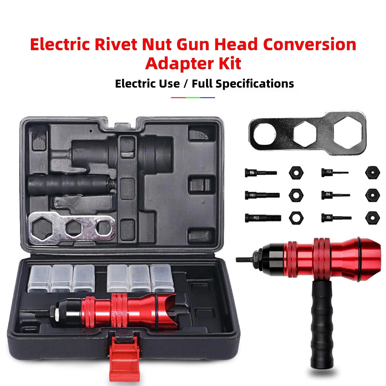 Adattatore per dado rivetto per dado elettrico Rivetto elettrico Adattatore per trapano Rivettatrice Strumento adatto per ambienti difficili per trapano