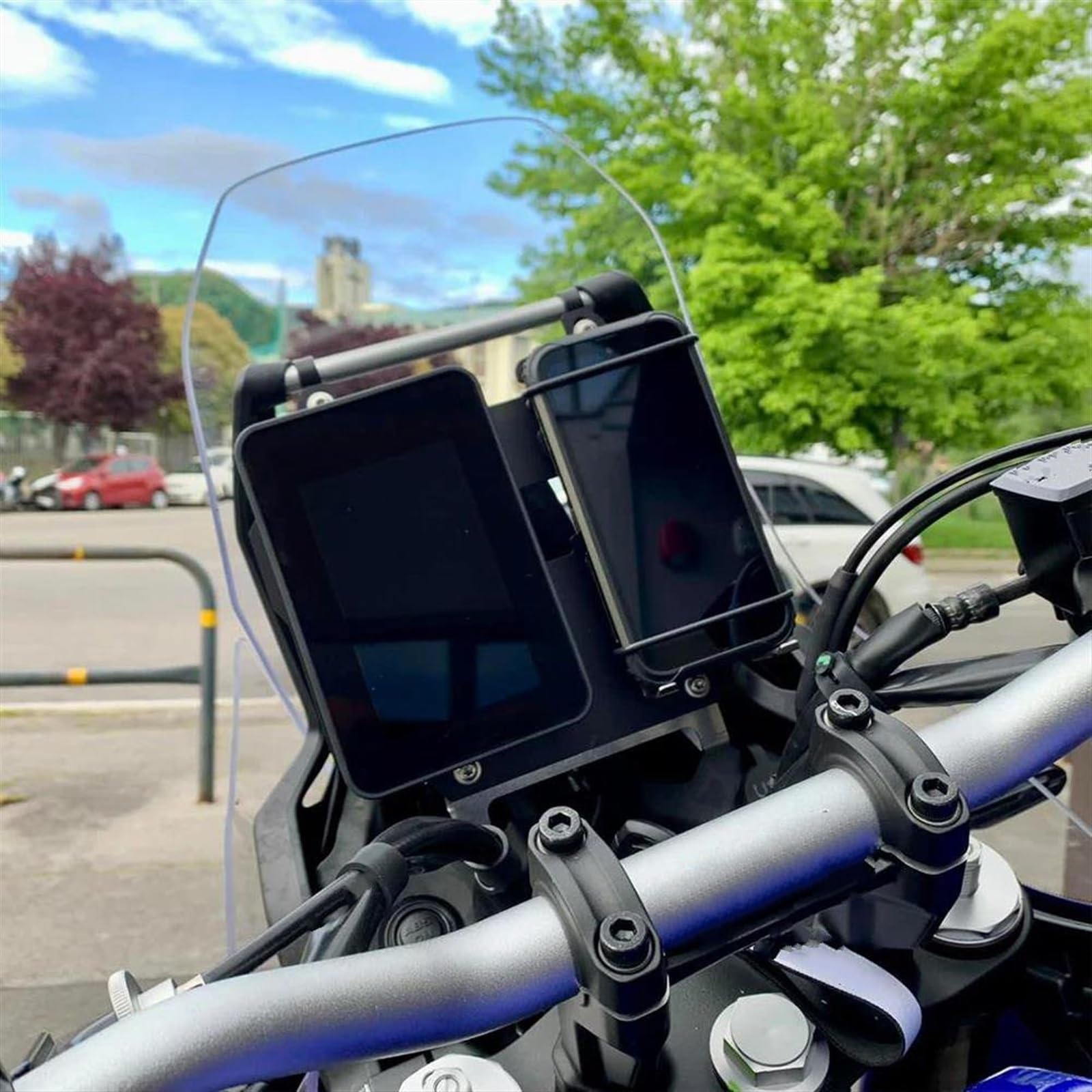 Soporte Móvil Moto para Tenere 700 para World para Raid Soporte De Navegación Multifuncional Accesorios Estabilizador De Teléfono para Motocicleta Soporte para Teléfono Móvil