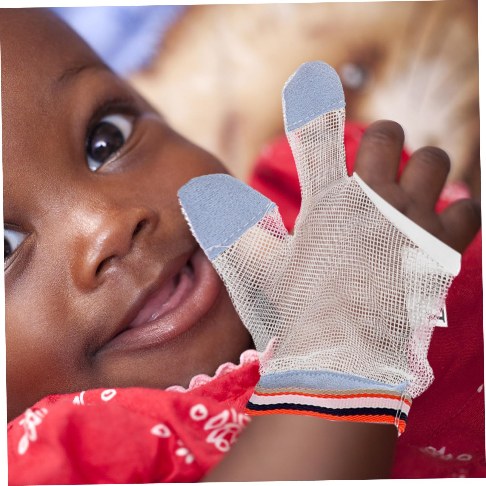 VICASKY 8pares Guantes De Protección Para Bebés Transpirables y Ajustables Anti-succión Para Dedos Para Prevención De Morderse y Chupar El Pulgar