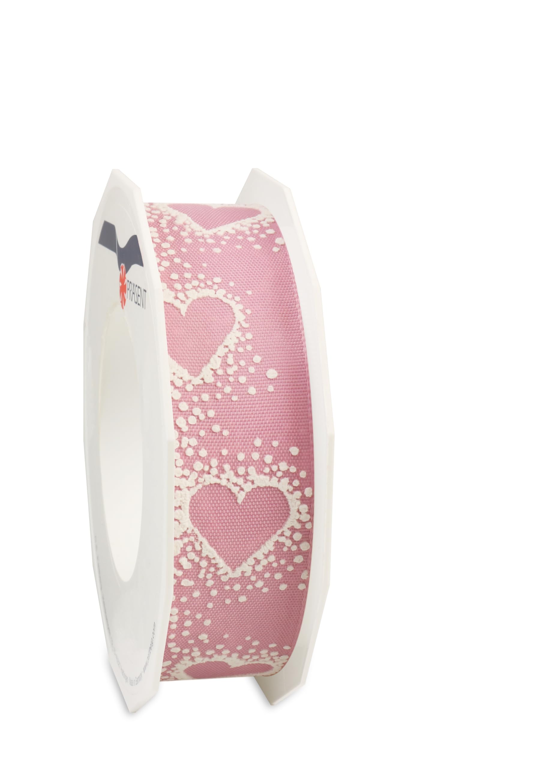 Ruban cadeau vieux rose ROM avec bord métallique 25mm x 20m pour loisirs créatifs