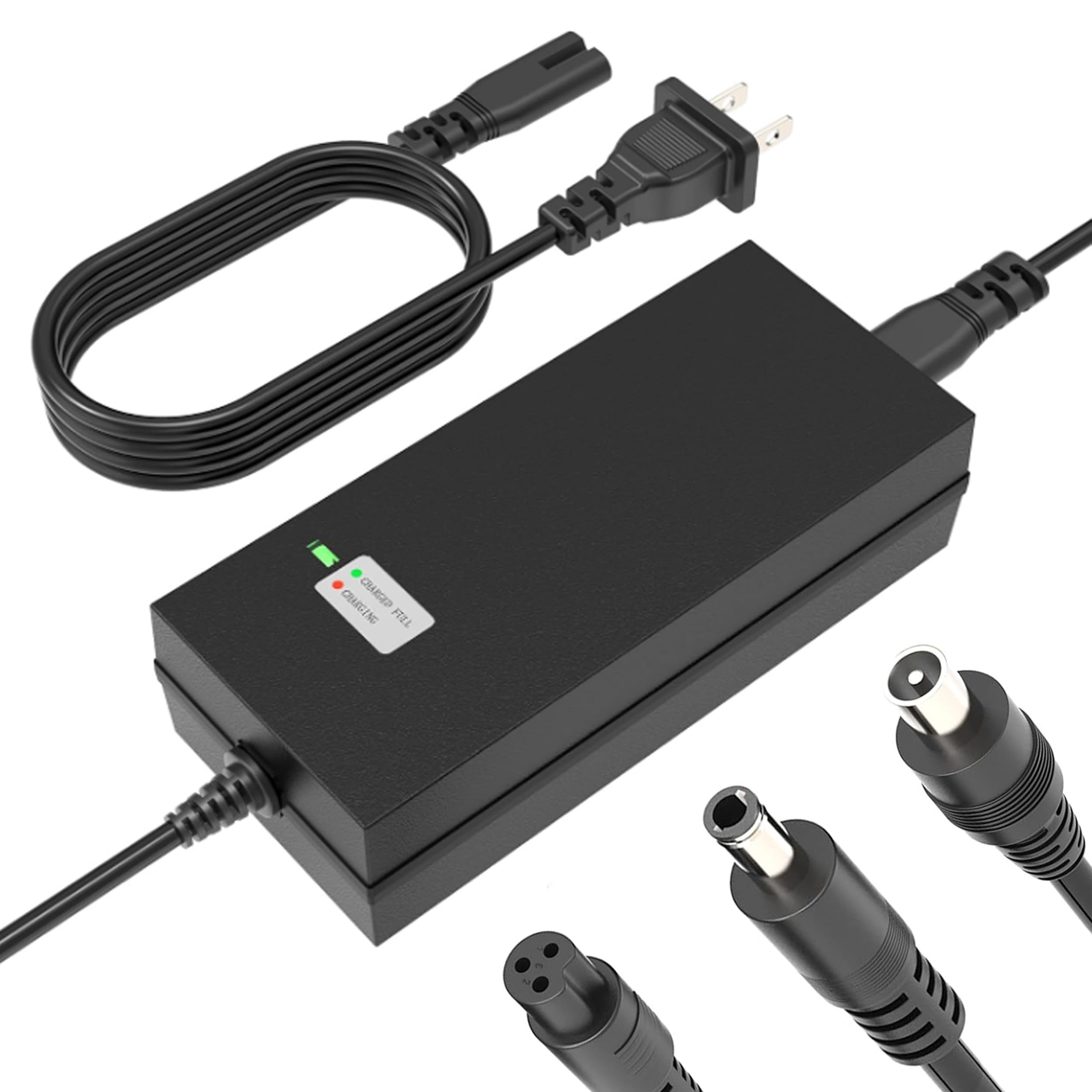 EVAPLUS SGS Certified 42V 2A Fast Charger with 3 Types of Connectors | for 36V Lithium Batteries- Compatible with Pocket Mod, Sports Mod, Electric Scooters