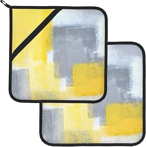 Miniatura 9 de Agarraderas bohemias para cocina, soportes retro de los años 70 con bolsillos, almohadillas calientes cuadradas para cocina, cocina, hornear, Boho