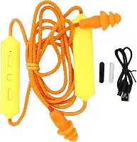GOWENIC Fones de Ouvido Bluetooth para Trabalho, Fones de Ouvido Com Redução de Ruído de 29dB para Trabalho, de Com Faixa de Pescoço Sem Fio Recarregáveis, de (YELLOW)