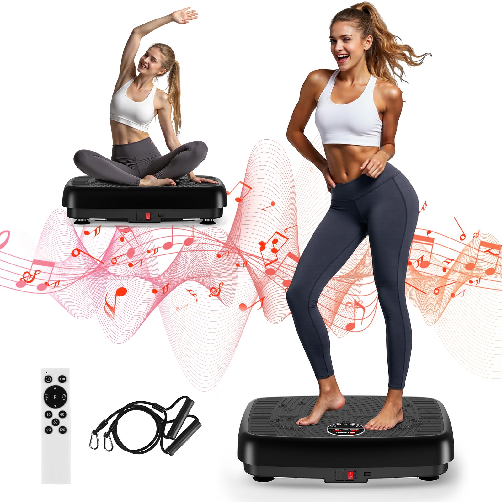EvoSpark Vibration Plate Lymphatic Drainage, Vibrating Plate with Industrial Dual…