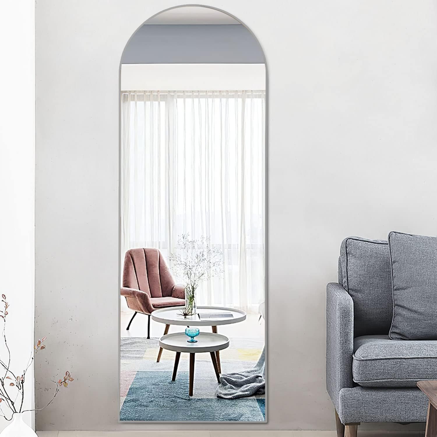 NeuType Arched Full Length Mirror Large Arched Floor Mirror