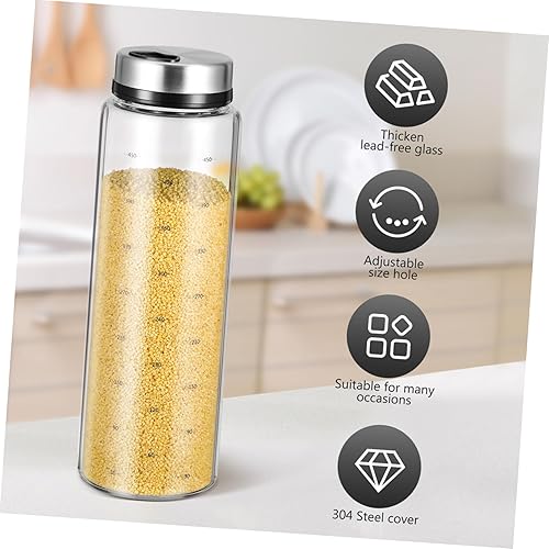 Miniatura 5 de FUNOMOCYA Dispensador de especias Contenedor de pimienta Frasco agitador de vidrio Botellas de condimento Botella de condimento Frascos de