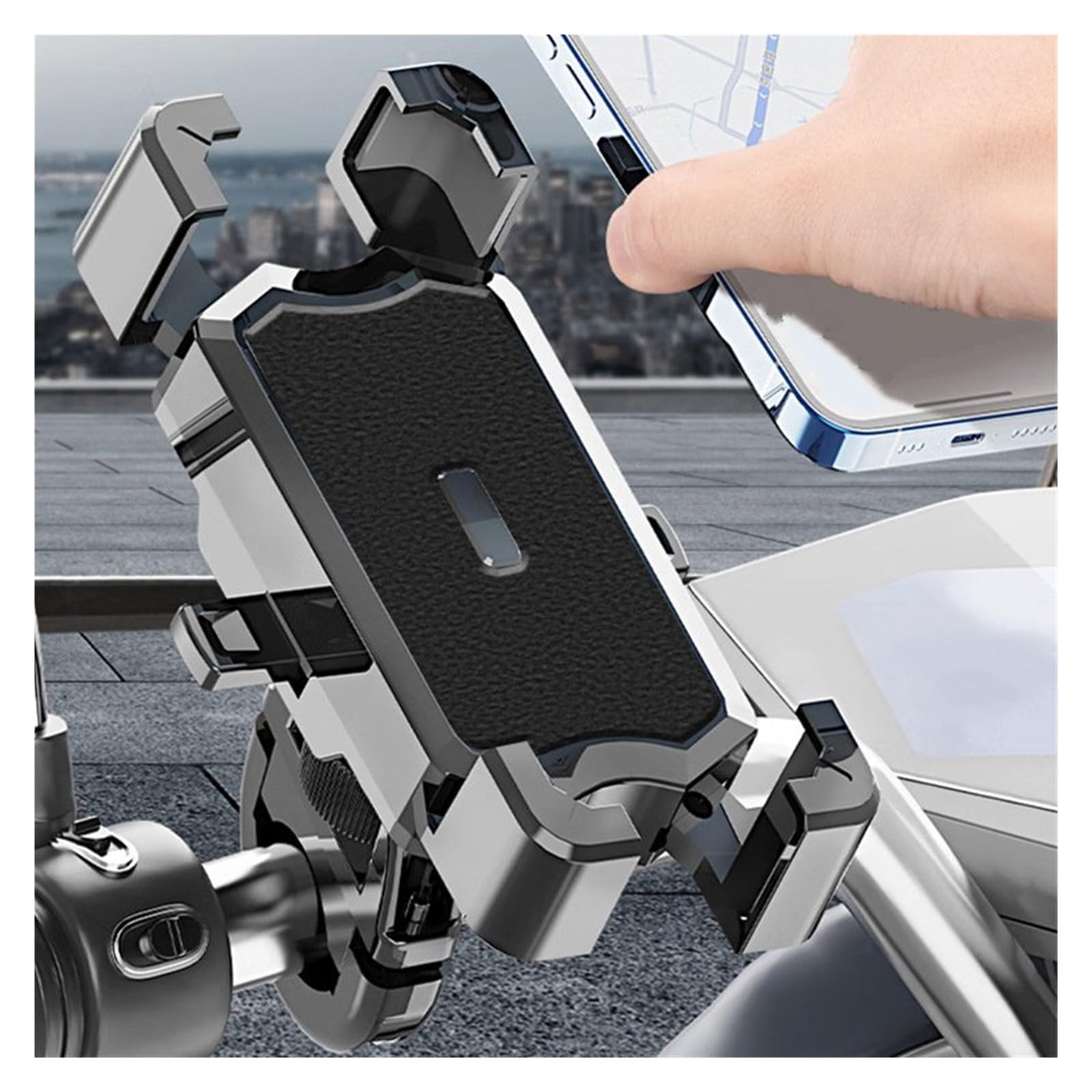 Support Navigation GPS Support Universel De Téléphone Portable pour Vélo Support De Navigation pour Voiture Électrique Et Moto Support D'équitation Porte Téléphone Moto