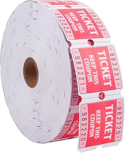 Miniatura 8 de L LIKED Boletos de rifa de doble rollo 2000 boletos numerados consecutivamente 5050 boletos para sorteo de premios de fiesta de eventos, talones