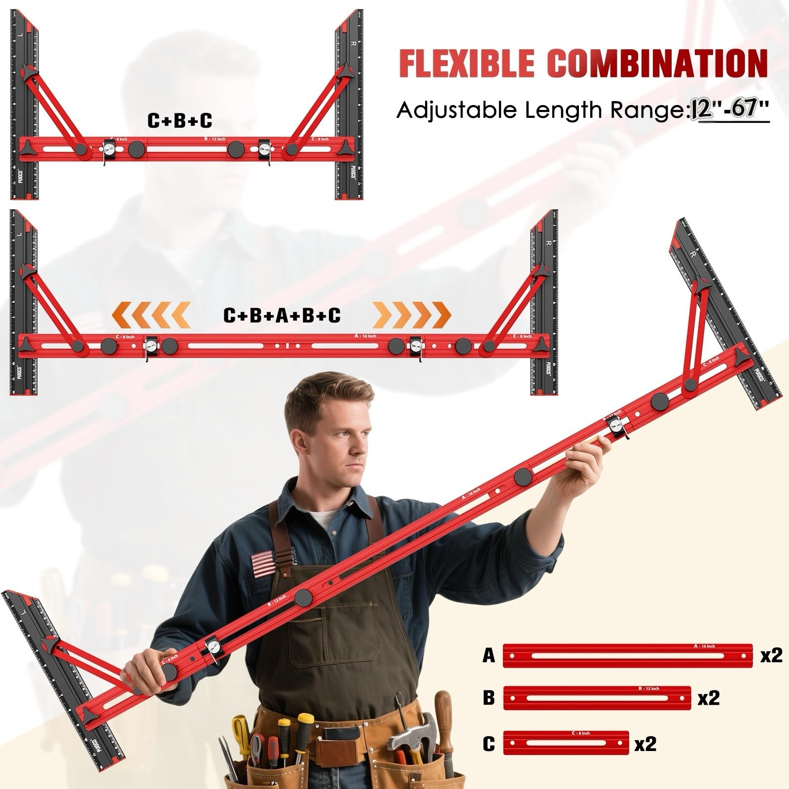 Stair Tread Template Tool - Precise Measurements -2 Stair Tread Template Tool - Precise Measurements -2