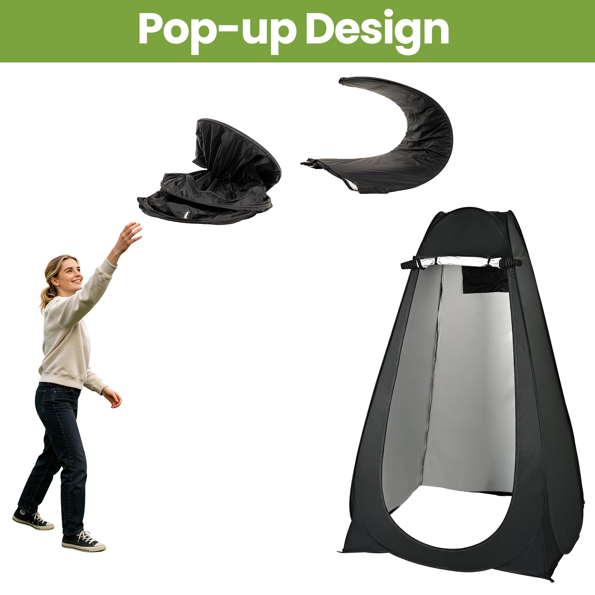ROPODA Pop Up namiot toaletowy, przenośny namiot do przebierania się, natychmiastowa prywatność, na kemping, prysznic, toaleta na plażę, wędkowanie, piesze wycieczki, schronienie przeciwsłoneczne, 120