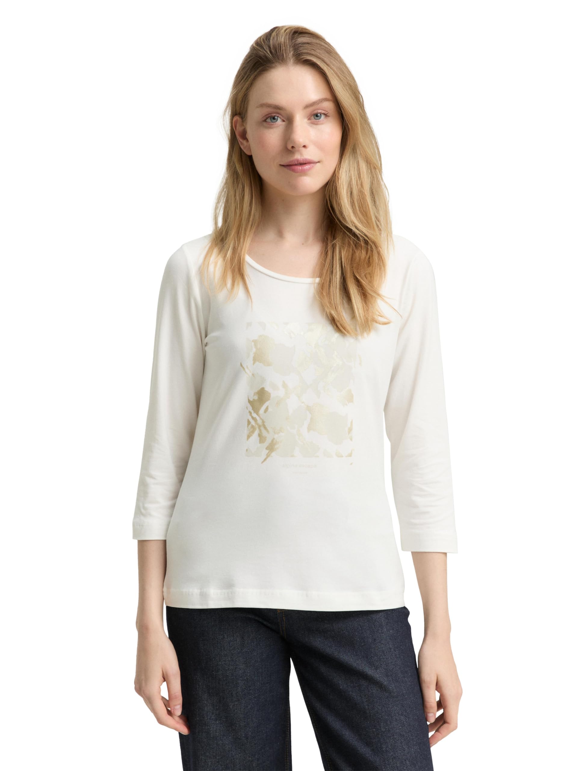 TOM TAILOR Damen Langarmshirt mit Print