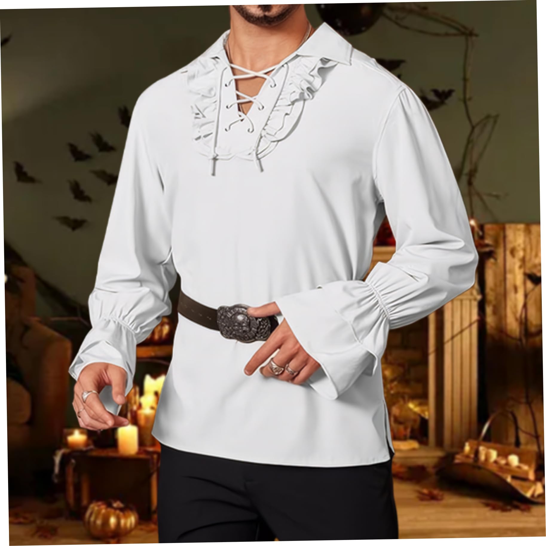 Zando Camisa Pirata Para Hombre, Disfraz De Feria Renacentista, Medieval,  Vampiro, Victoriano, Steampunk, Vikingo, Halloween, Cosplay,, image size:1827x1827