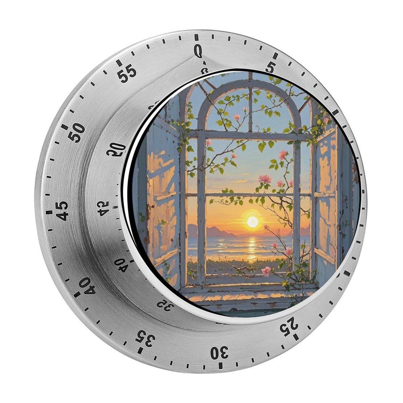 Temporizador de cocina magnético visual y reloj mecánico de escritorio de 60 min