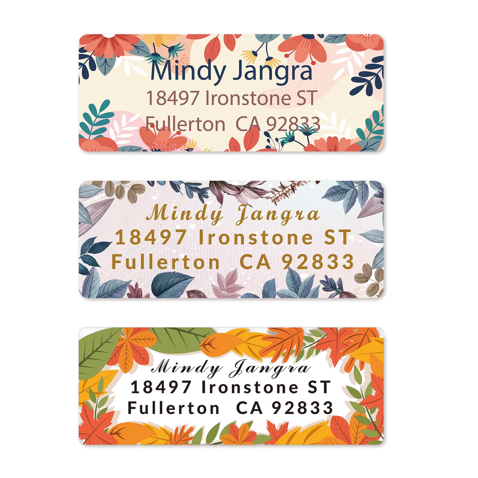 Address Labels Personalized - 1”x 2.6” - Perfect for Return Address, Envelopes, Jars, and More - Colored and Waterproof Durable Self-Adhesive (200)