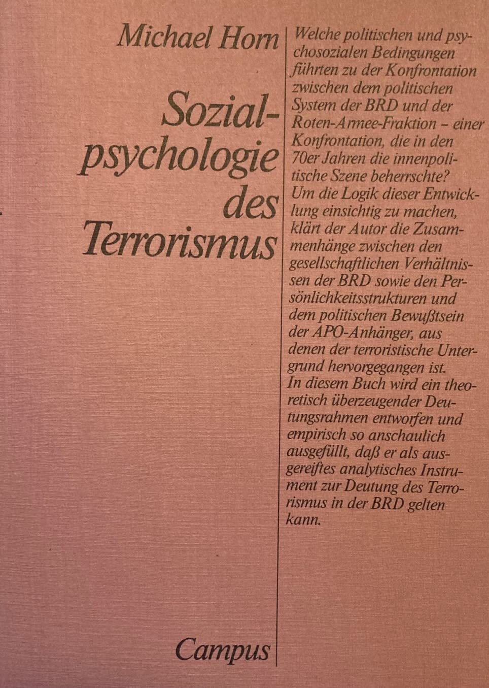 Sozialpsychologie des Terrorismus