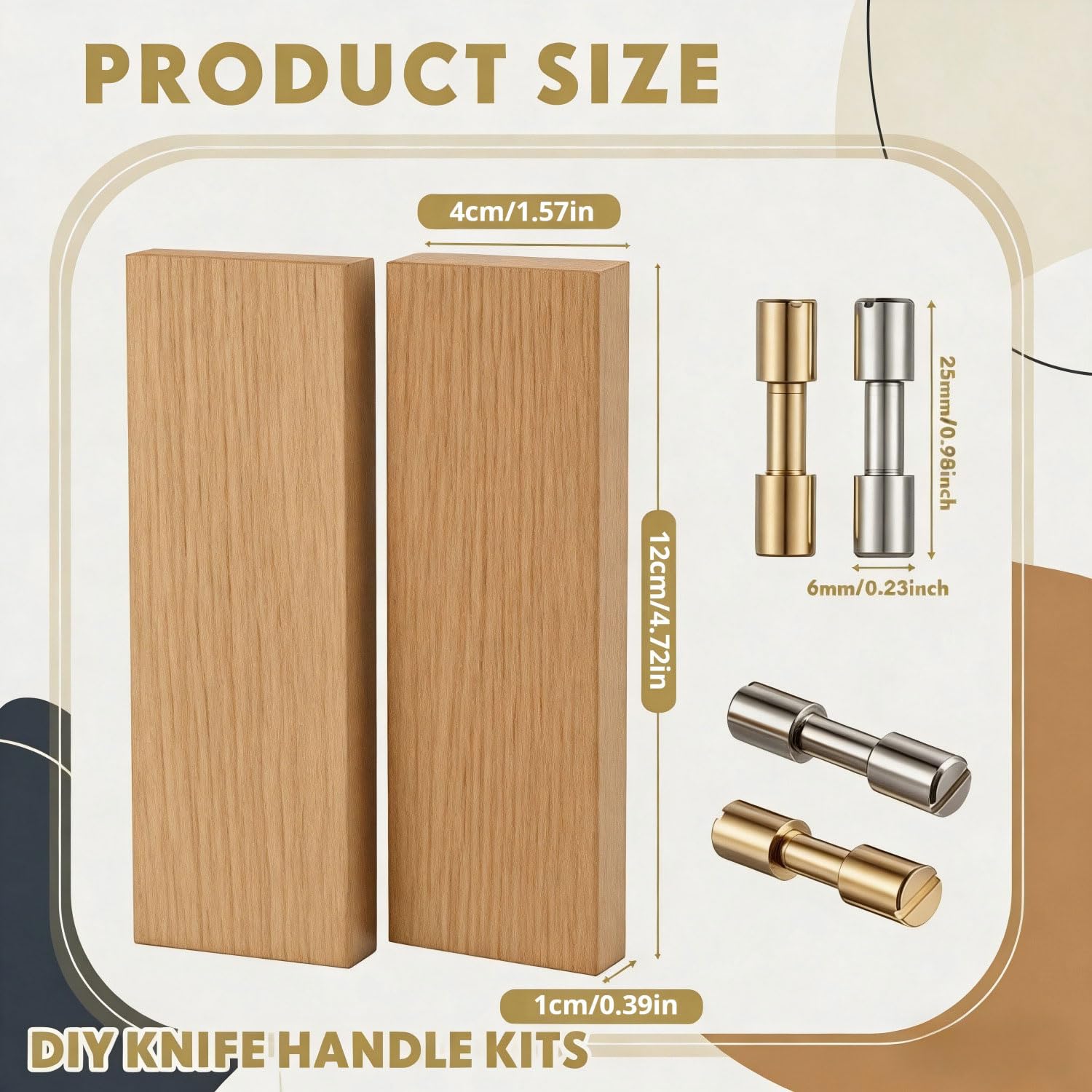 Tornillos de fijación de latón y acero inoxidable para trabajos de madera seguros y proyectos decorativos, cortadores de cocina