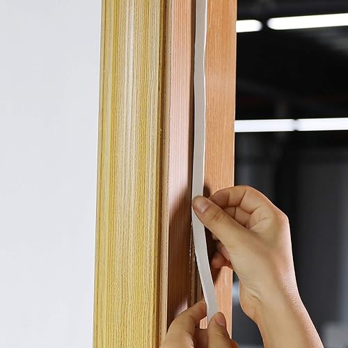 Miniatura 6 de Hestya Burlete de espuma de 32.8 ft para sellar puertas y ventanas (0.118 in, blanco)