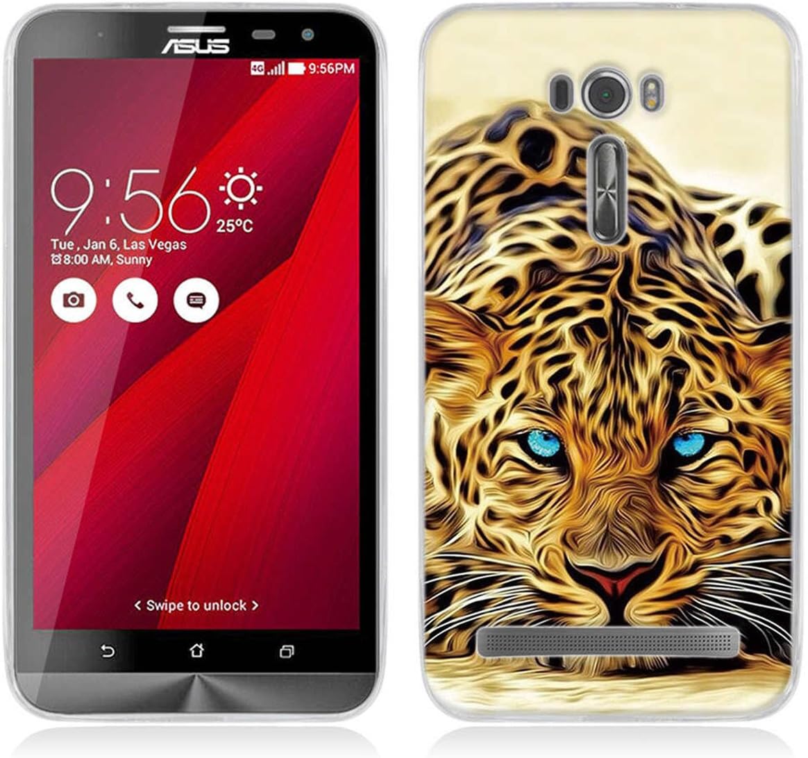 Zenfone 2 Laser Ze601kl Case,Gift_Source [Ultra-Slim] Colorful Cute Impact Resistant Bumper Cover Flexible Soft TPU Rubber Silicone Case For Asus Zenfone 2 Laser ZE601KL 6.0" [Leopard]